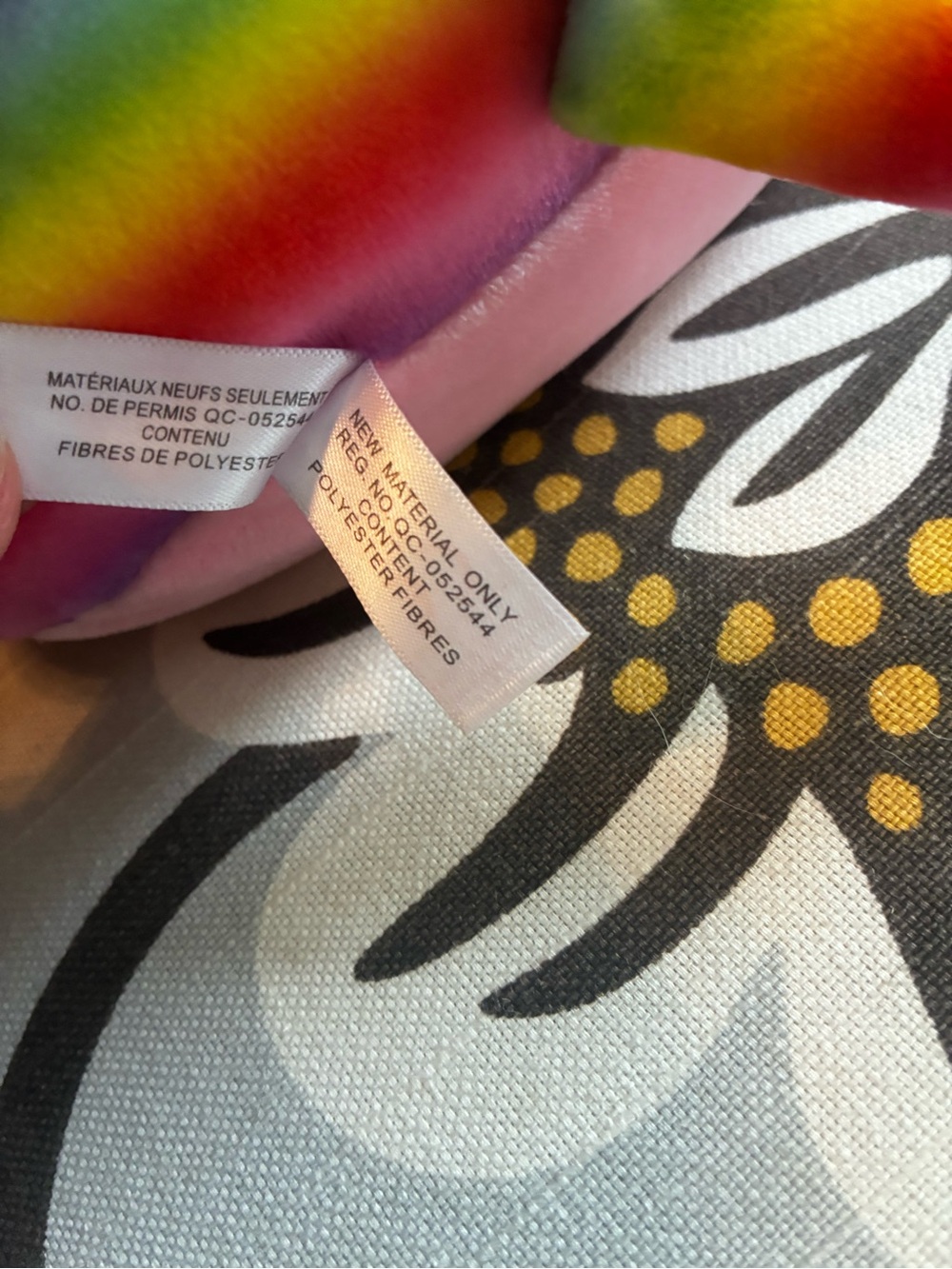 Ty Rainbow Stripe Cat Unicorn Plush - Multicolor - Picture 5 of 5